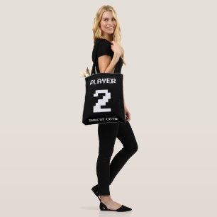Player 2 gamer design tote bag