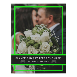 Player 2 Has Entered The Game - Video Game Wedding Faux Canvas Print