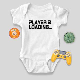 Player 2 Loading Gamer Mum Pregnancy Announcement Baby Bodysuit