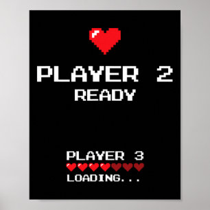 Player 2 Player 3 Loading - Retro Gaming -  Poster