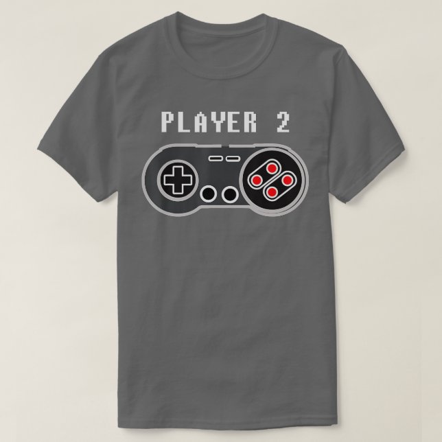 Player 2 Retro Video Game Controller  T-Shirt (Design Front)