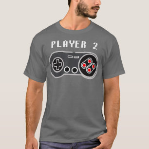 Player 2 Retro Video Game Controller  T-Shirt