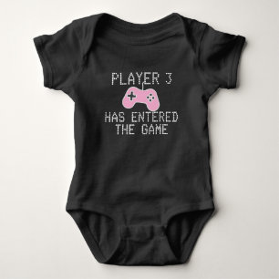 Player 3 Has Entered The Game Easy Change Number Baby Bodysuit