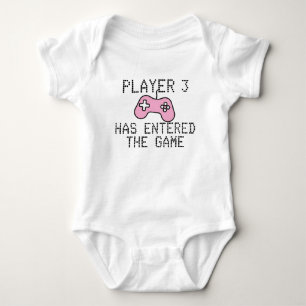 Player 3 Has Entered The Game Easy Change Number Baby Bodysuit