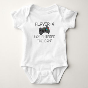 Player 4 Has Entered The Game Gamer Humour Baby Bodysuit