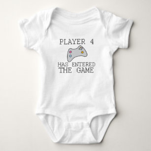 Player 4 Has Entered The Game Gamer Humour Baby Bodysuit