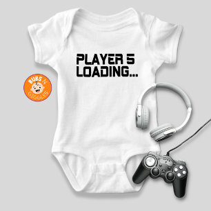 Player 5 Loading Gamer Mum Pregnancy Announcement Baby Bodysuit