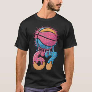 Player 67 Number 67Th B-Ball Basketball Ice Cream T-Shirt
