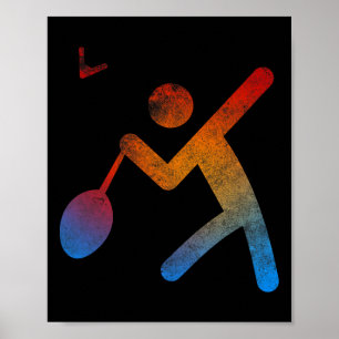 Player Badminton Champion T Shirt Play Gift Racket Poster