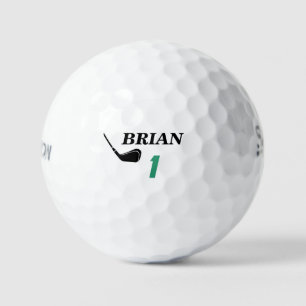 player ball with name and number 1