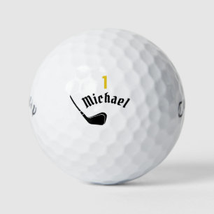 player ball with name and number one