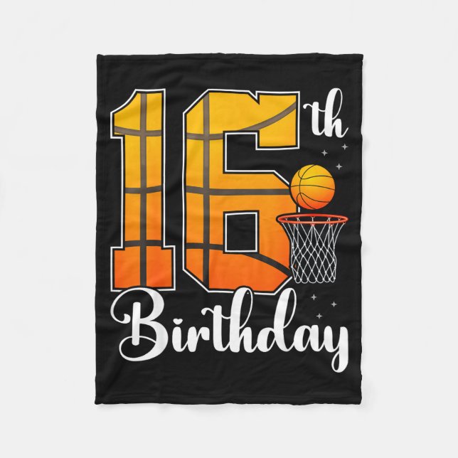 Player Basketball 16 16th Old Years Fleece Blanket (Front)