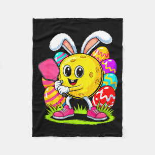 Player easter bunny colourful chocolate eggs fleece blanket