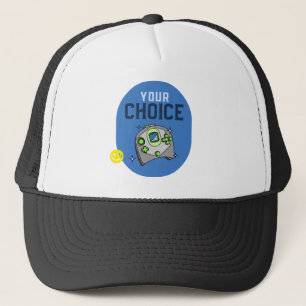 Player, Gamer and Retro Handheld Game Console Trucker Hat