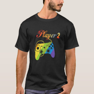 Player Gaming Love Lgbtq Pride Lesbian Gay Couple T-Shirt