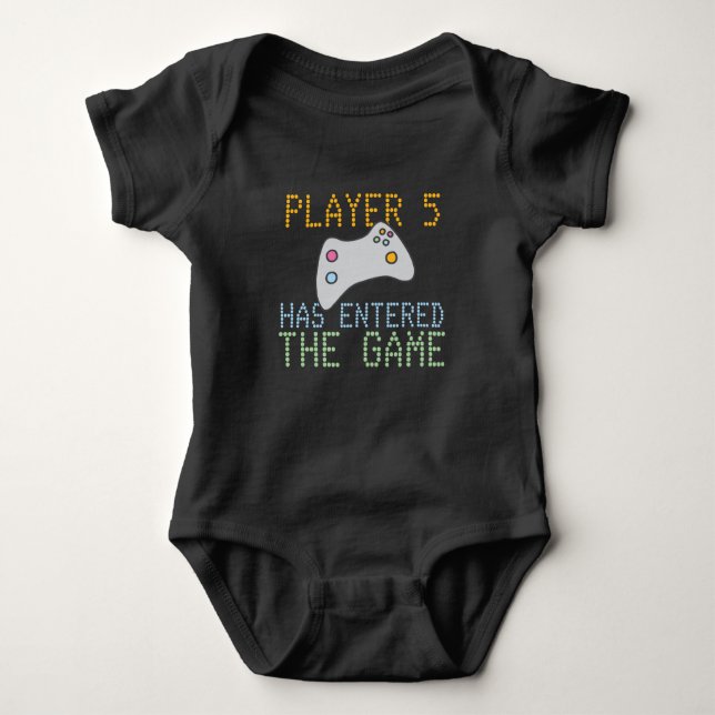 Player Has Entered The Game Personalised Gamer Baby Bodysuit (Front)