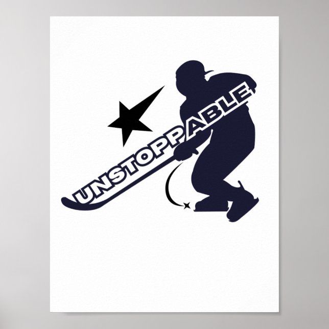 Player hockey UNSTOPPABLE Wall art (Front)