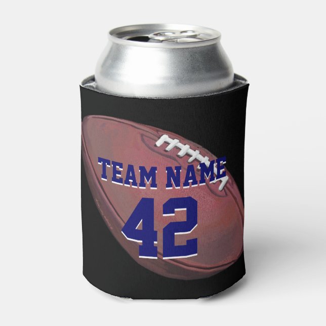 Player Name and Number Football Can Cooler (Can Front)