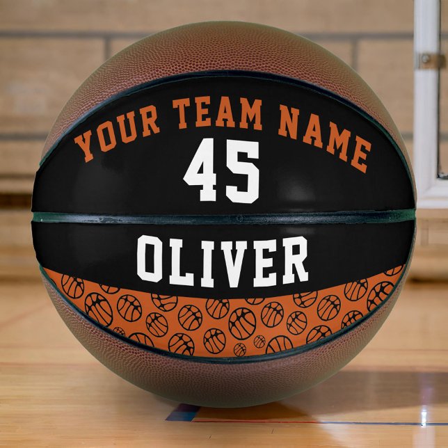 Player Name Number Team Basket Ball Pattern Basketball (Creator Uploaded)