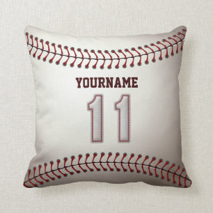 Player Number 11 - Cool Baseball Stitches Cushion