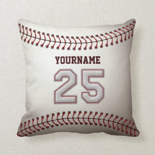 Player Number 25 - Cool Baseball Stitches Cushion