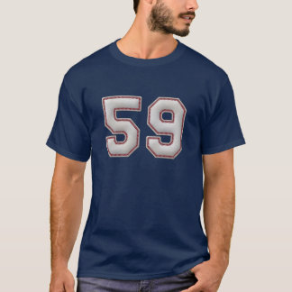 Player Number 59 - Cool Baseball Stitches T-Shirt