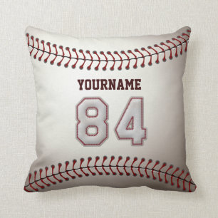 Player Number 84 - Cool Baseball Stitches Cushion