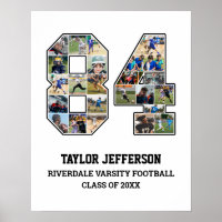 Player Number 84 Senior Sports Team Photo Collage