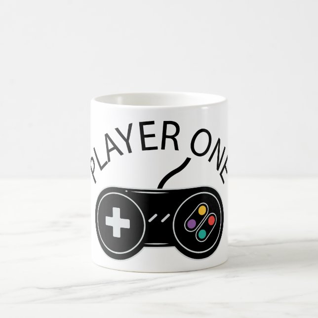 Player One Gamer - Video Game Controller Gift Coffee Mug (Center)
