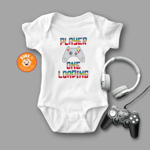 Player One Loading Pregnancy Announcement Baby Bodysuit