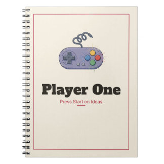 Player One Retro Gamepad Spiral Notebook