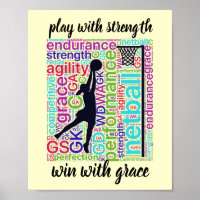 Player Positions and Inspirational Netball Quote