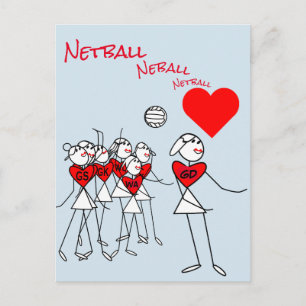 Player Positions Love Netball GD Clipart Post Postcard