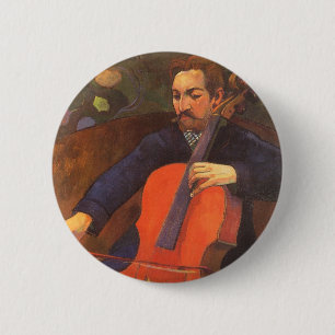 Player Schneklud Portrait by Paul Gauguin 6 Cm Round Badge