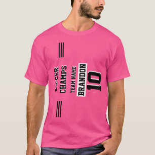 player sport soccer champs pink personalised T-Shirt