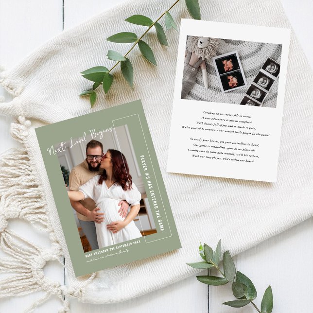 Player Three | Video Game Themed Photo Pregnancy Announcement (Creator Uploaded)