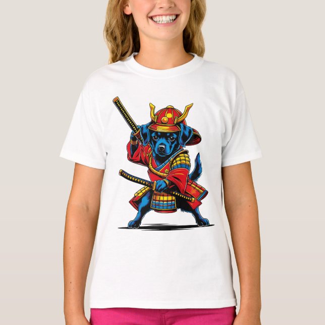 Playera de Niños Perrito Samurái T-Shirt (Front)