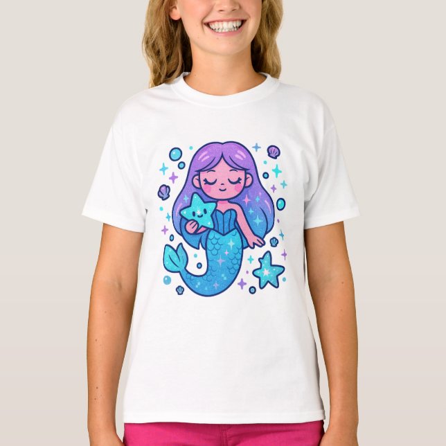 Playera Kawaii Magic Mermaid– Cute Magical T-shirt (Front)