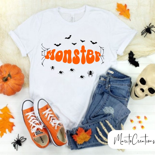Playera Retro Groovy Halloween Spooky VibesT-Shirt T-Shirt (Creator Uploaded)