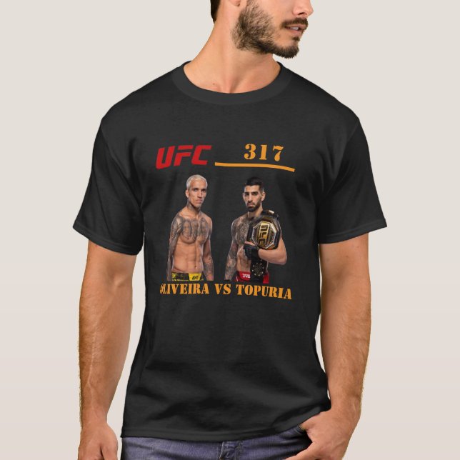 Playera UFC 317, Oliveria vs Topuria T-Shirt (Front)