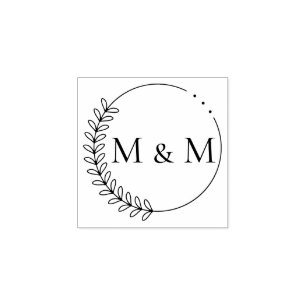Players Increvents Floral Pattern, Initials, Monog Rubber Stamp
