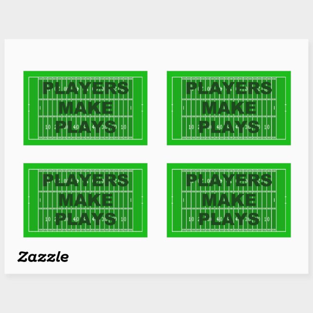 Players make Plays Rectangular Sticker (Sheet)