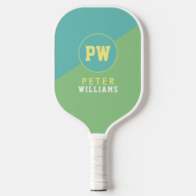 Player's Name in Pale Colours Pickleball Paddle (Front)