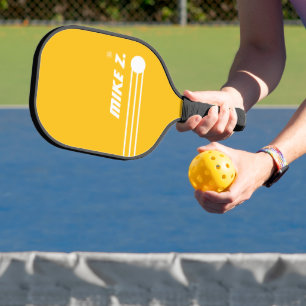 Players Name Three Stripes Yellow Pickleball Paddle