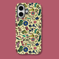 Playful 1980s Doodle Art Pattern