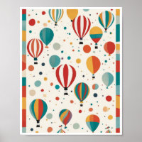playful abstract art wall poster circus fun