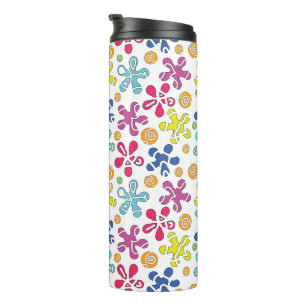 Playful Abstract Doodle Shapes Thermal Tumbler