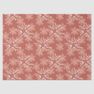 Playful abstract pink and yellow florals tissue paper