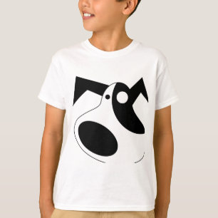Playful Abstract Puppy Dog Boys' Tee - Cute Cartoo