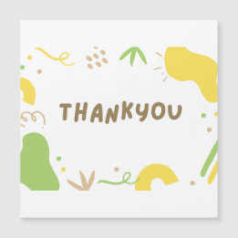Playful Abstract Thank You Card – Bold Brown Text